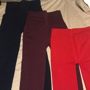 3 pairs fleece-lined leggings Size S/M